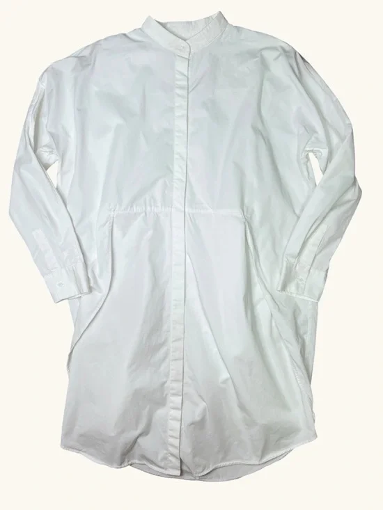 COS White Shirt Dress Cotton Architectural Layered Oversized Size 4 - Picture 10 of 16